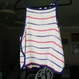 Free People red white and blue top